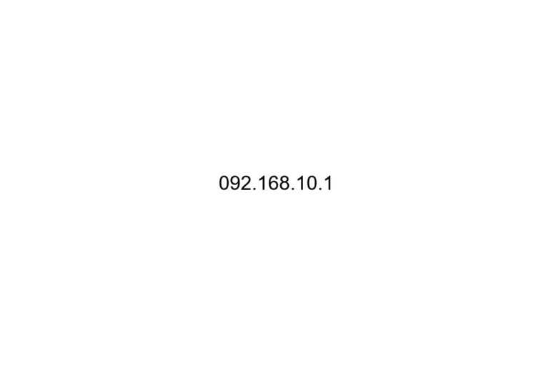 092 168 10 1